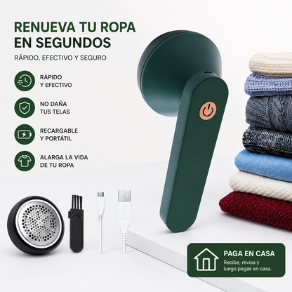 Removedor de Pelusas Eléctrico Recargable™